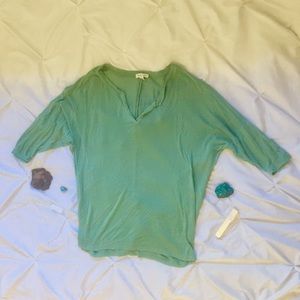Green 3/4 Length Long Sleeve